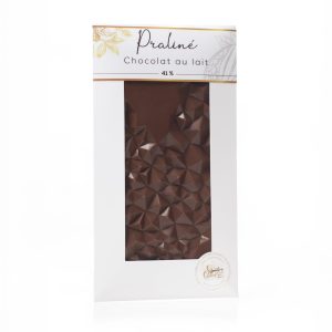 Tablette chocolat au lait 41 % praliné – 95g