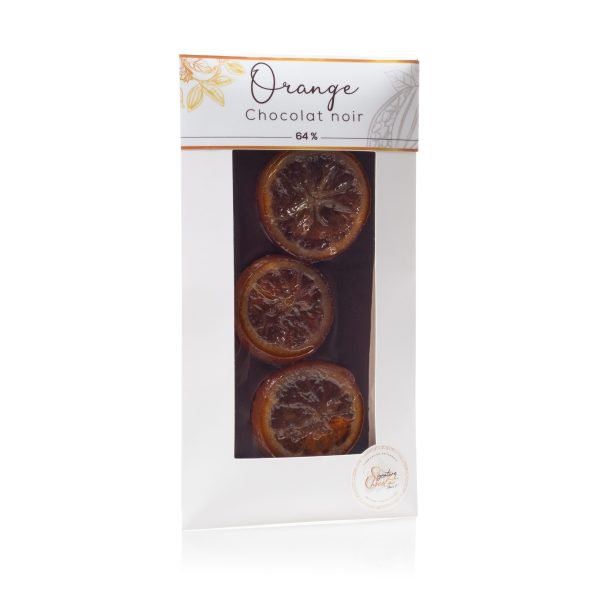 Tablette chocolat noir 64% Orange - 100g