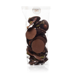 Mendiants chocolat noir 64 % et lait 41 % - 200g