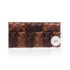 Nounours guimauve chocolat noir 64 % et lait 41 % – 9 pièces - 60g